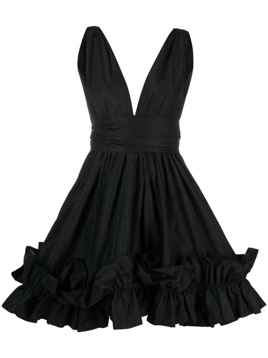 V-Neck A-Line Minidress
