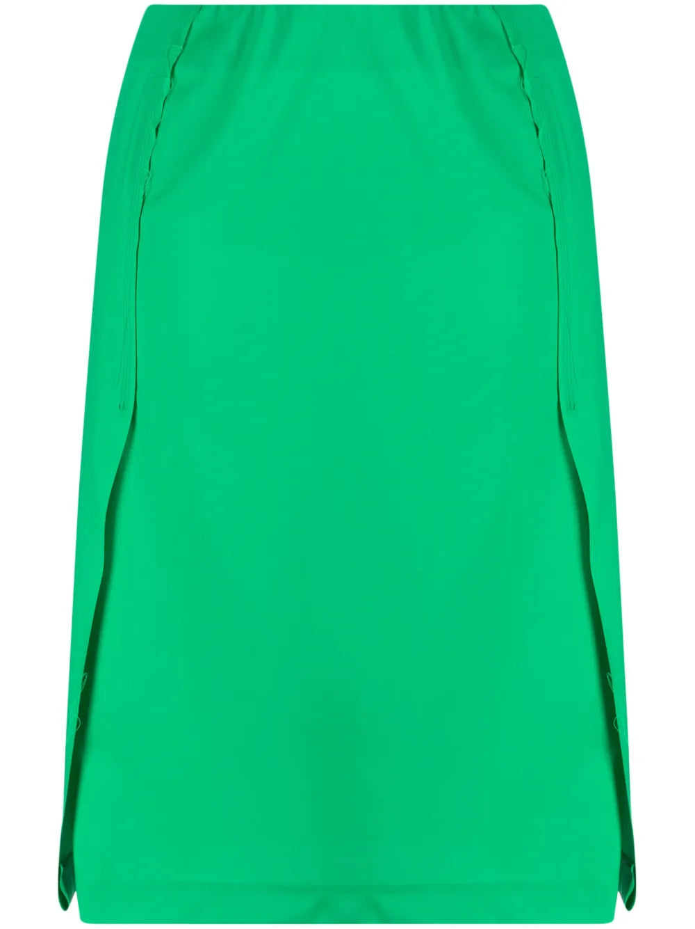 Pleated-Panel Midi Skirt