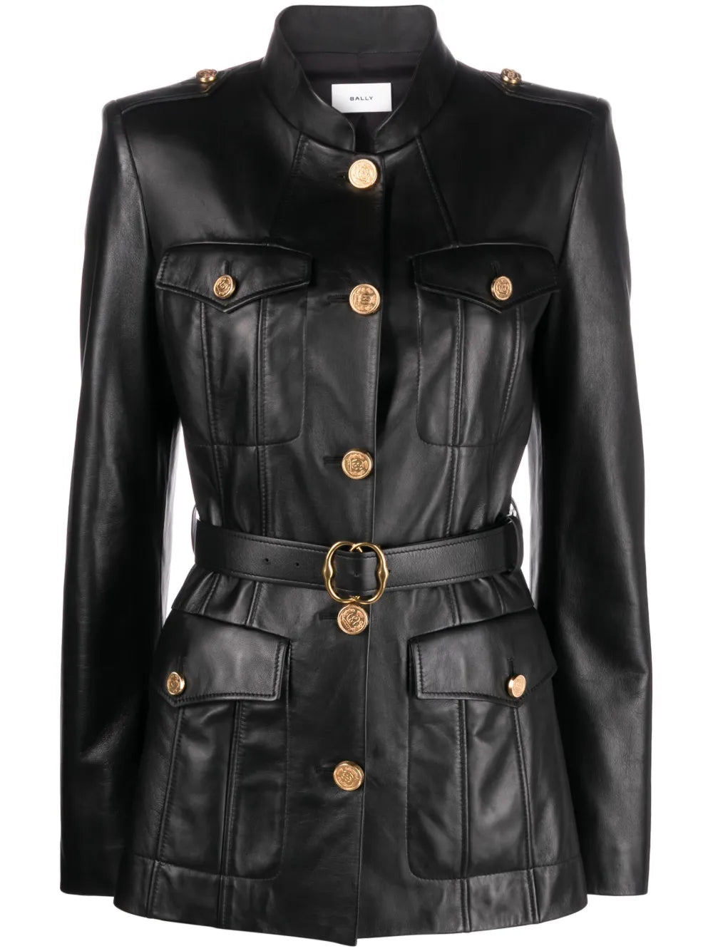 Belted Leather Jacket