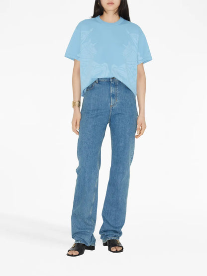High-Waist Straight-Leg Jeans