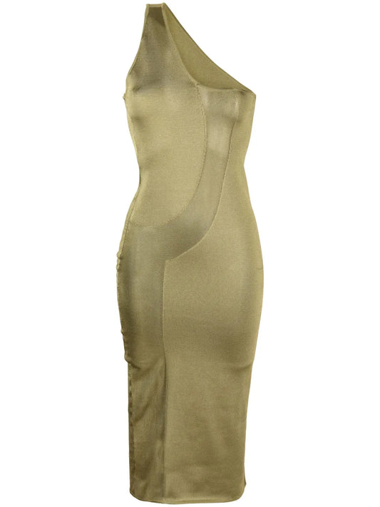 One-Shoulder Knitted Dress