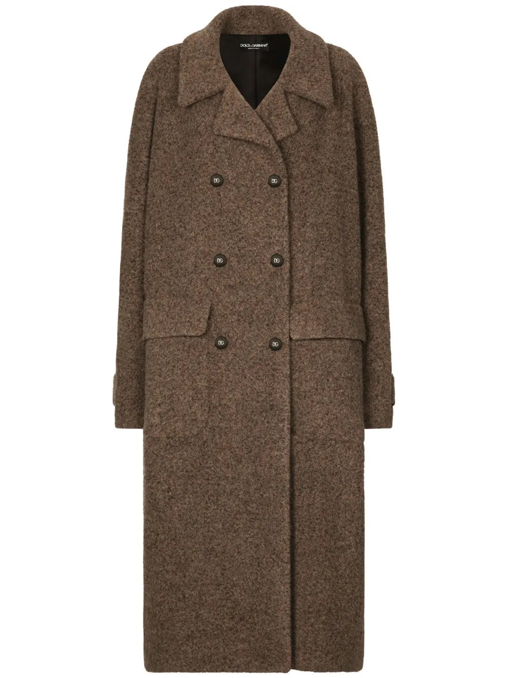 Notched-Lapels Button-Down Coat