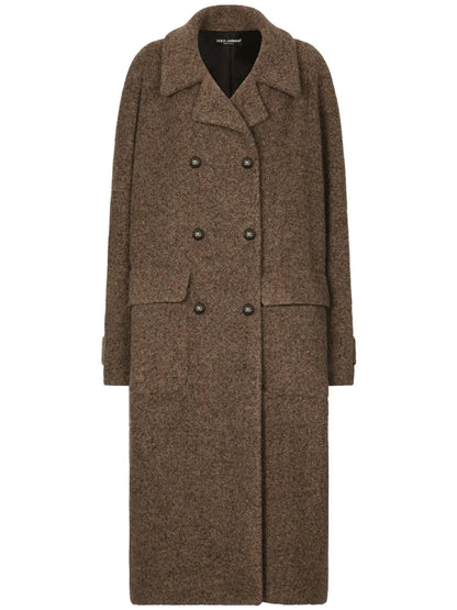 Notched-Lapels Button-Down Coat