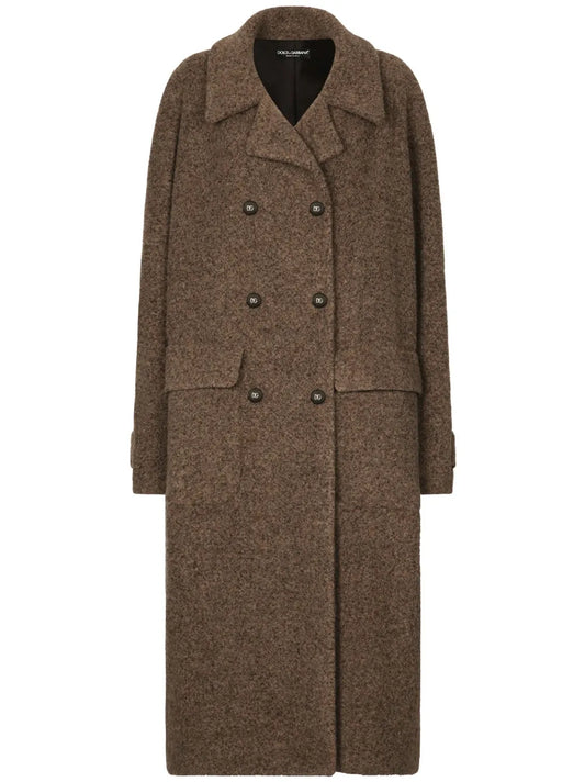 Notched-Lapels Button-Down Coat