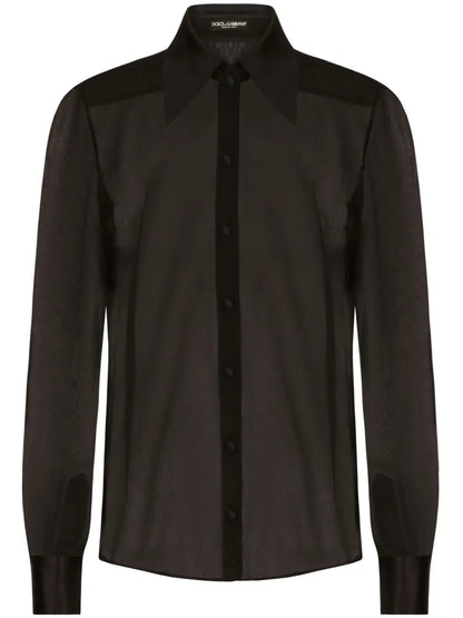Semi-Sheer Mesh Shirt
