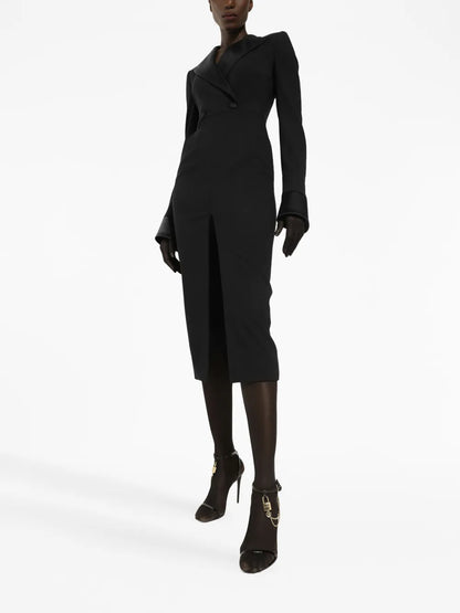 Double-Breasted Midi Dress