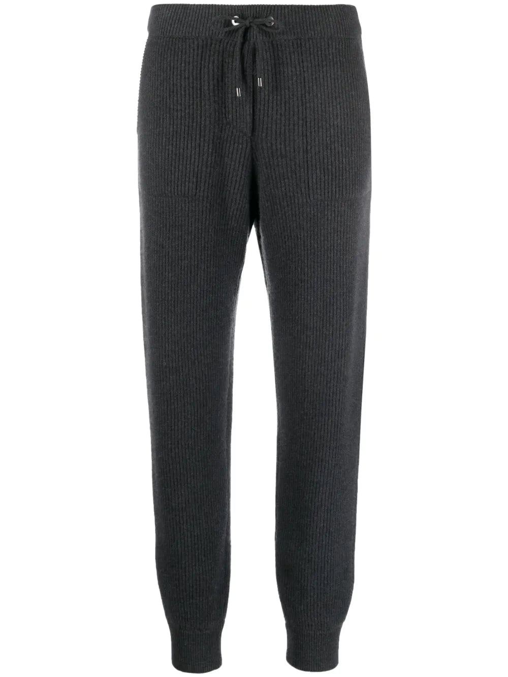 Ribbed-Knit Cashmere Track Pants