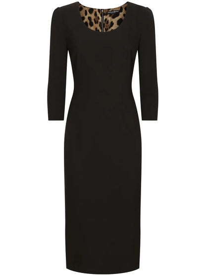 Wool-Blend Midi Dress