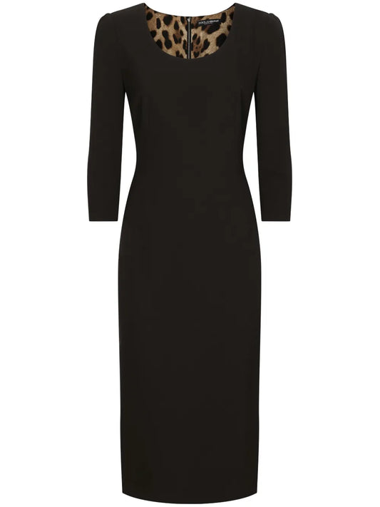 Wool-Blend Midi Dress