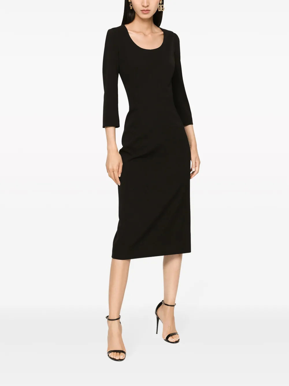 Wool-Blend Midi Dress