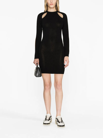 Cut-Out Knitted Minidress