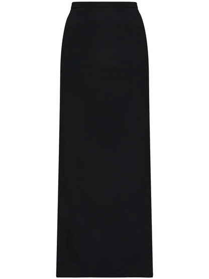 High-Slitted Cady Maxi Skirt