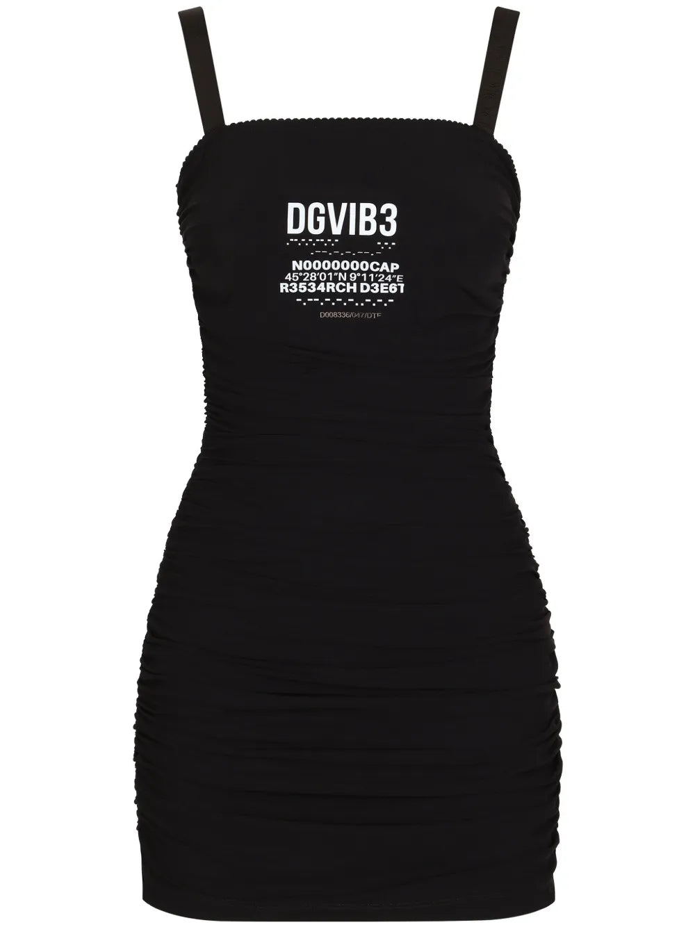 Logo-Print Ruched Minidress