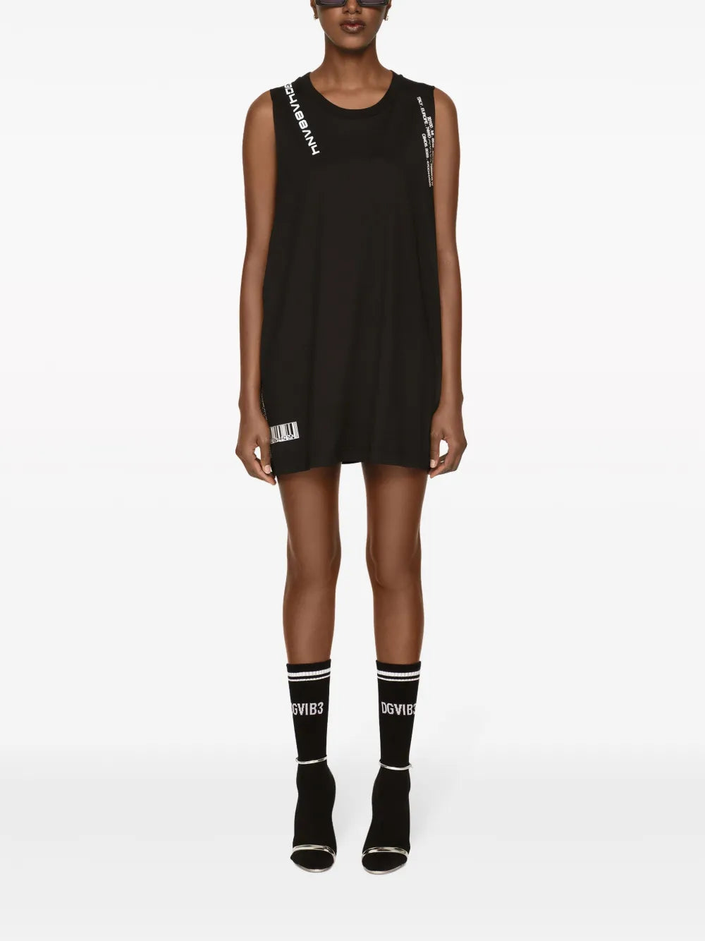 Logo-Print Cotton Dress