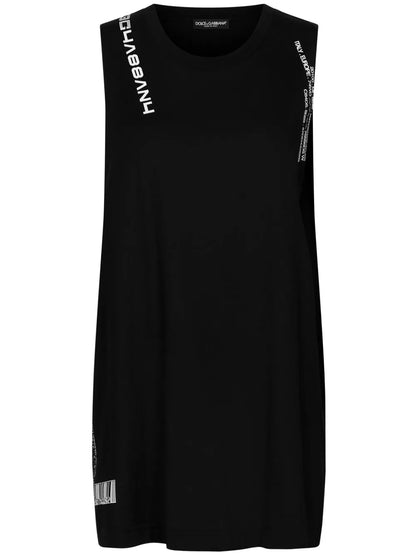 Logo-Print Cotton Dress