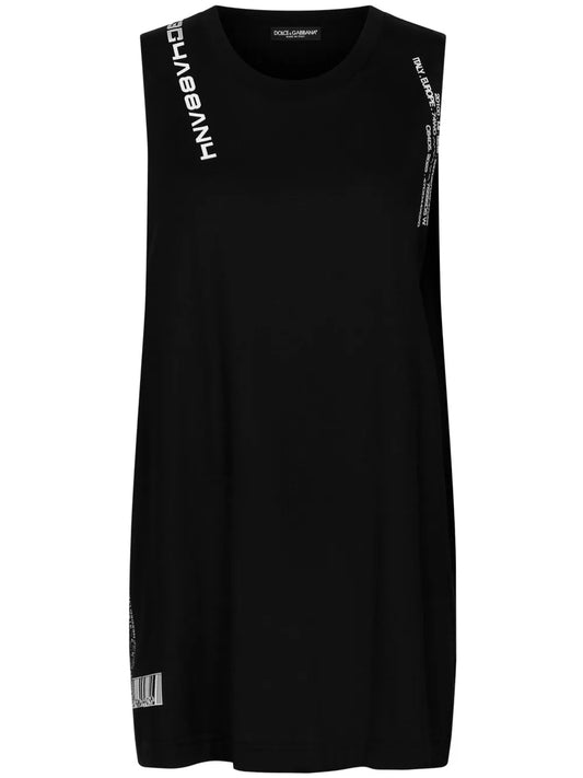 Logo-Print Cotton Dress