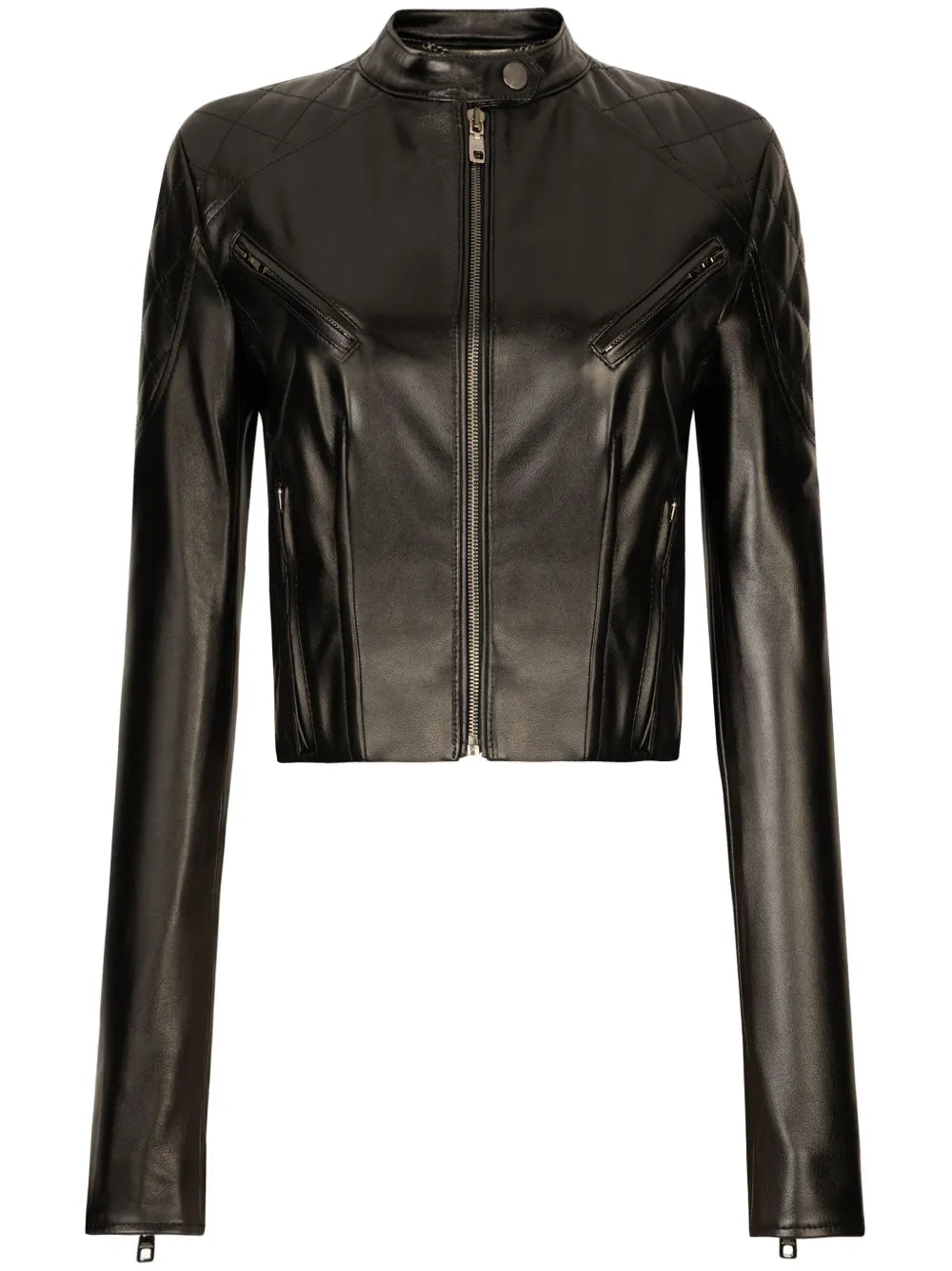 Zip-Up Leather Jacket
