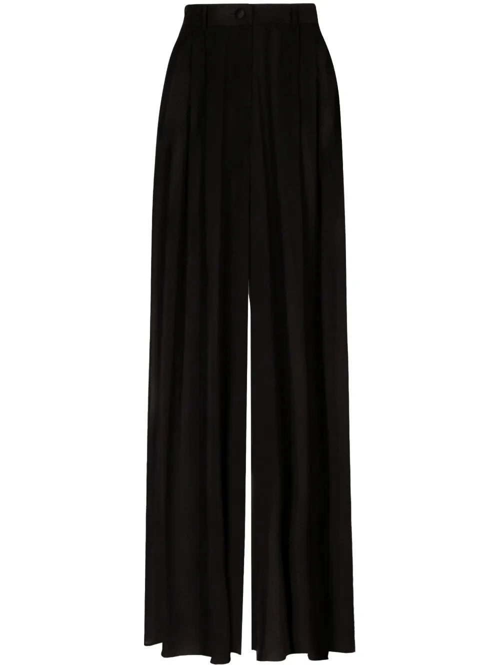 Wide-Leg Stretch-Silk Trousers