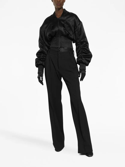 Box-Pleat High-Waisted Trousers