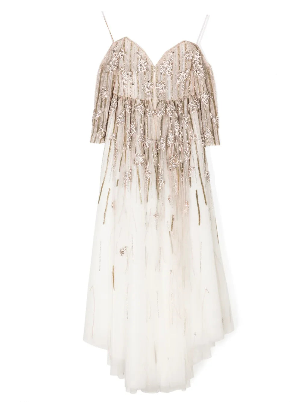 Bead-Embellished Tulle Dress