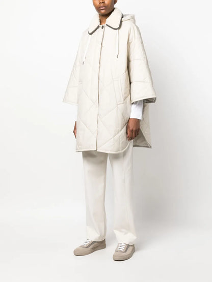 Wide-Sleeve Quilted Coat