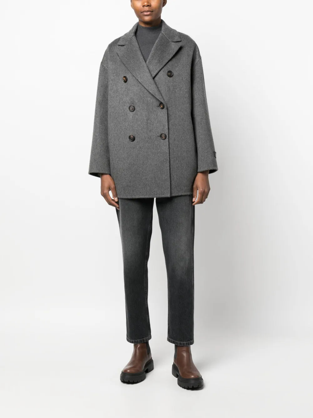 Cashmere Double-Breasted Coat