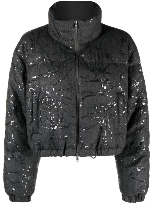 Zip-Fastening Padded Jacket