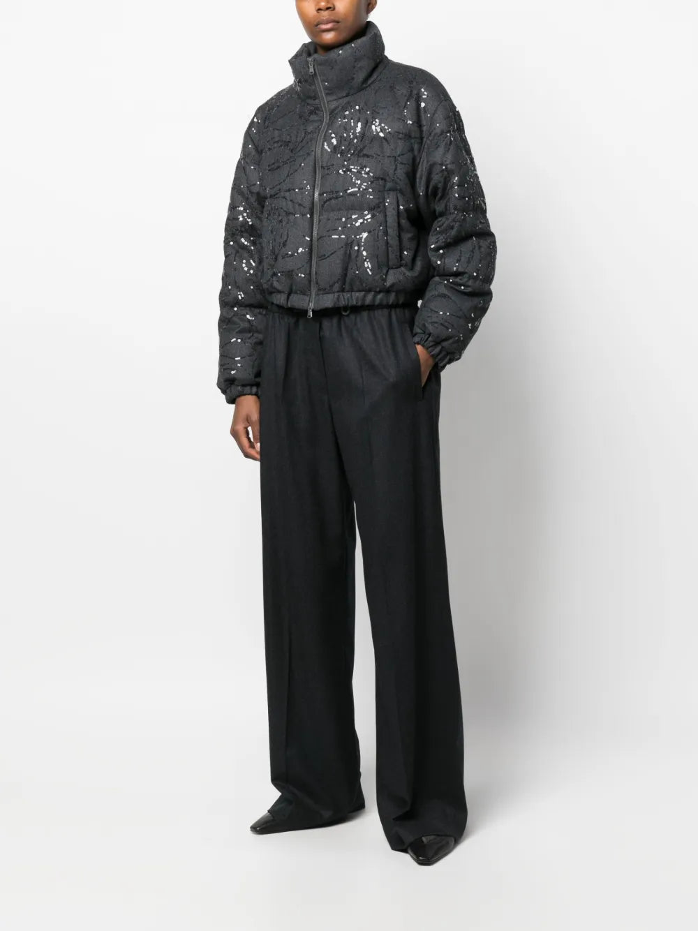 Zip-Fastening Padded Jacket