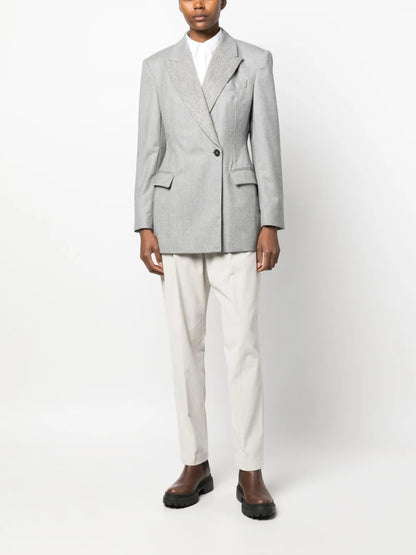Single-Breasted Button-Fastening Blazer