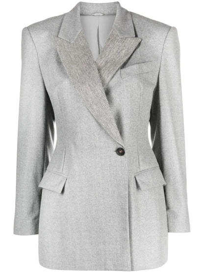 Single-Breasted Button-Fastening Blazer