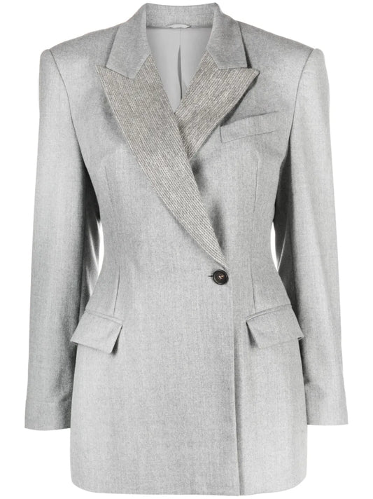 Single-Breasted Button-Fastening Blazer