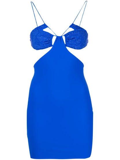 Eva Crystal-Embellished Minidress