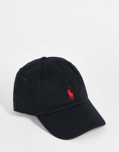 Baseball Cap With Red Player Logo