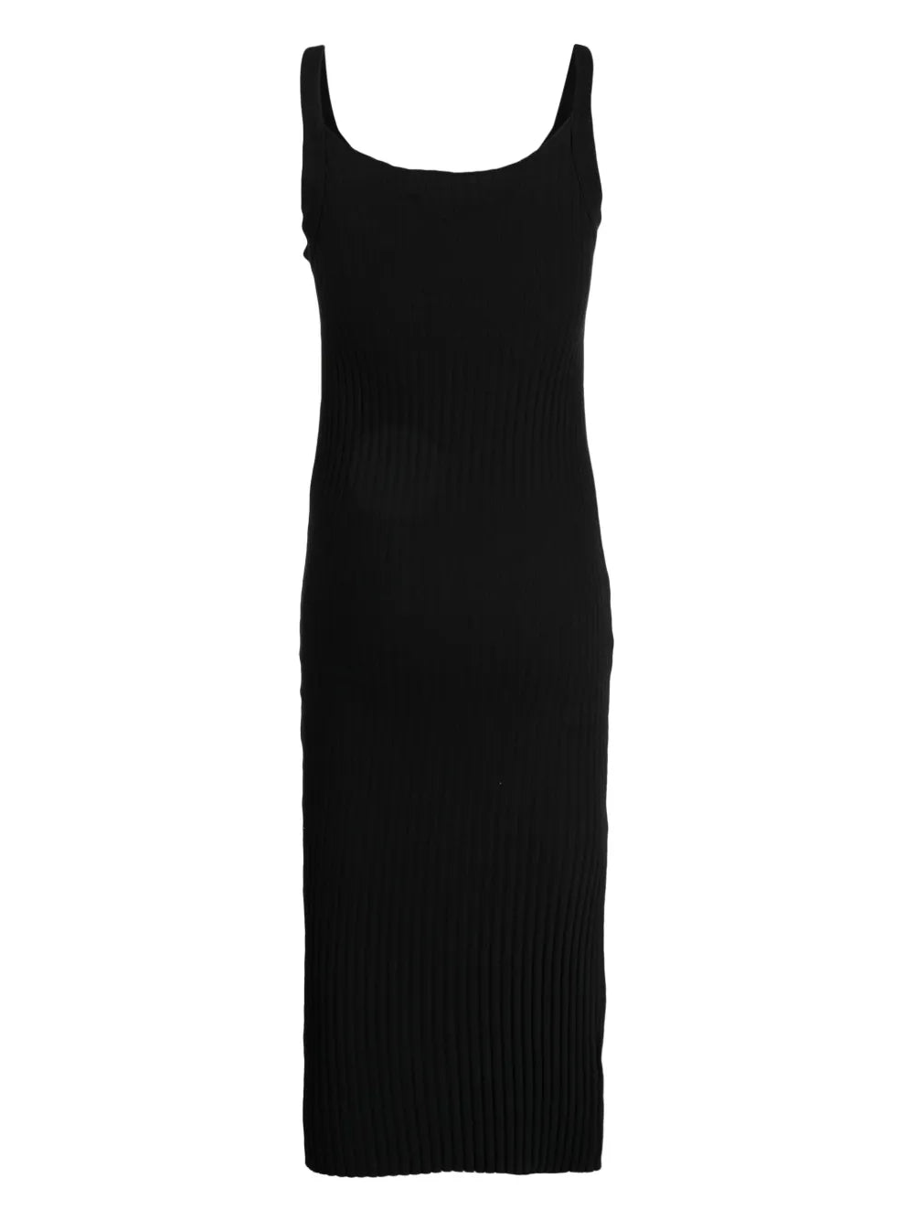Twist-Detail Ribbed-Knit Dress