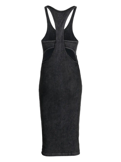 Mineral Ribbed-Knit Midi Dress