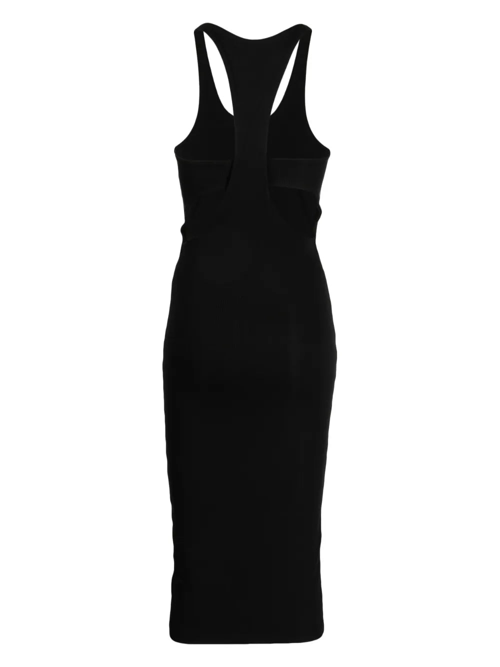 Sleeveless Ribbed-Knit Midi Dress