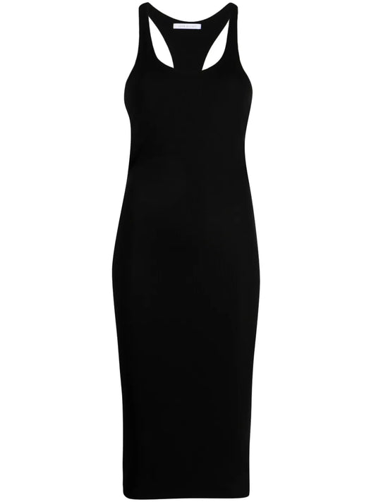 Sleeveless Ribbed-Knit Midi Dress