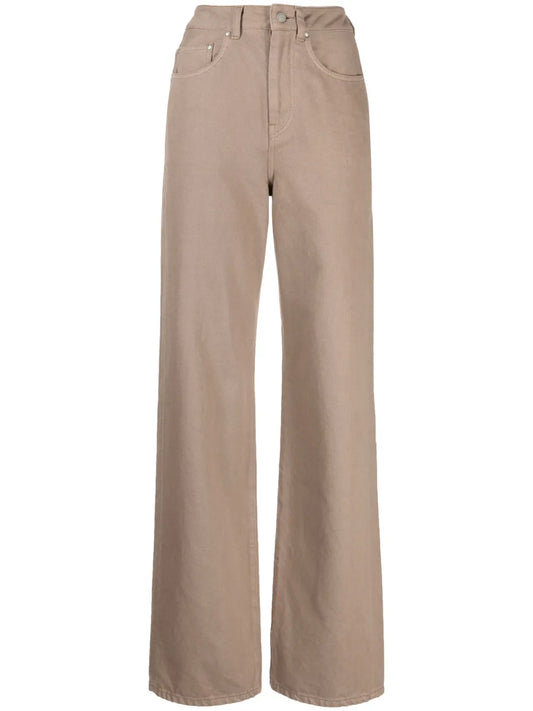 Paisley High-Rise Wide-Leg Jeans