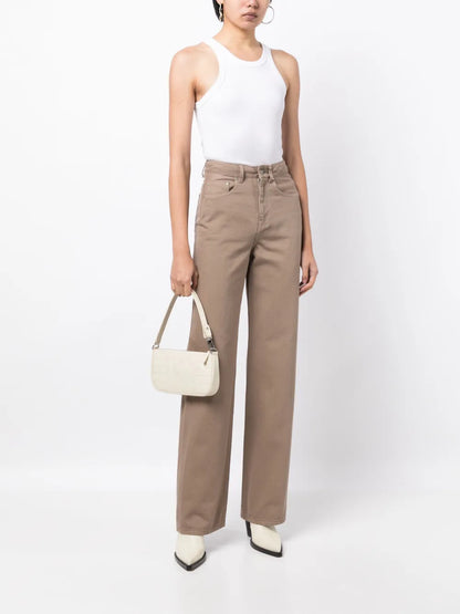 Paisley High-Rise Wide-Leg Jeans