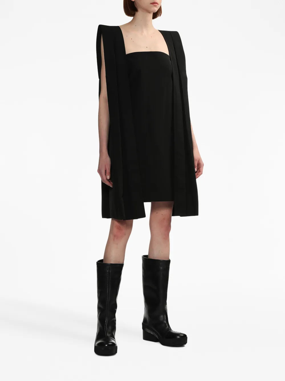 Pleat-Detail Sleeveless Minidress