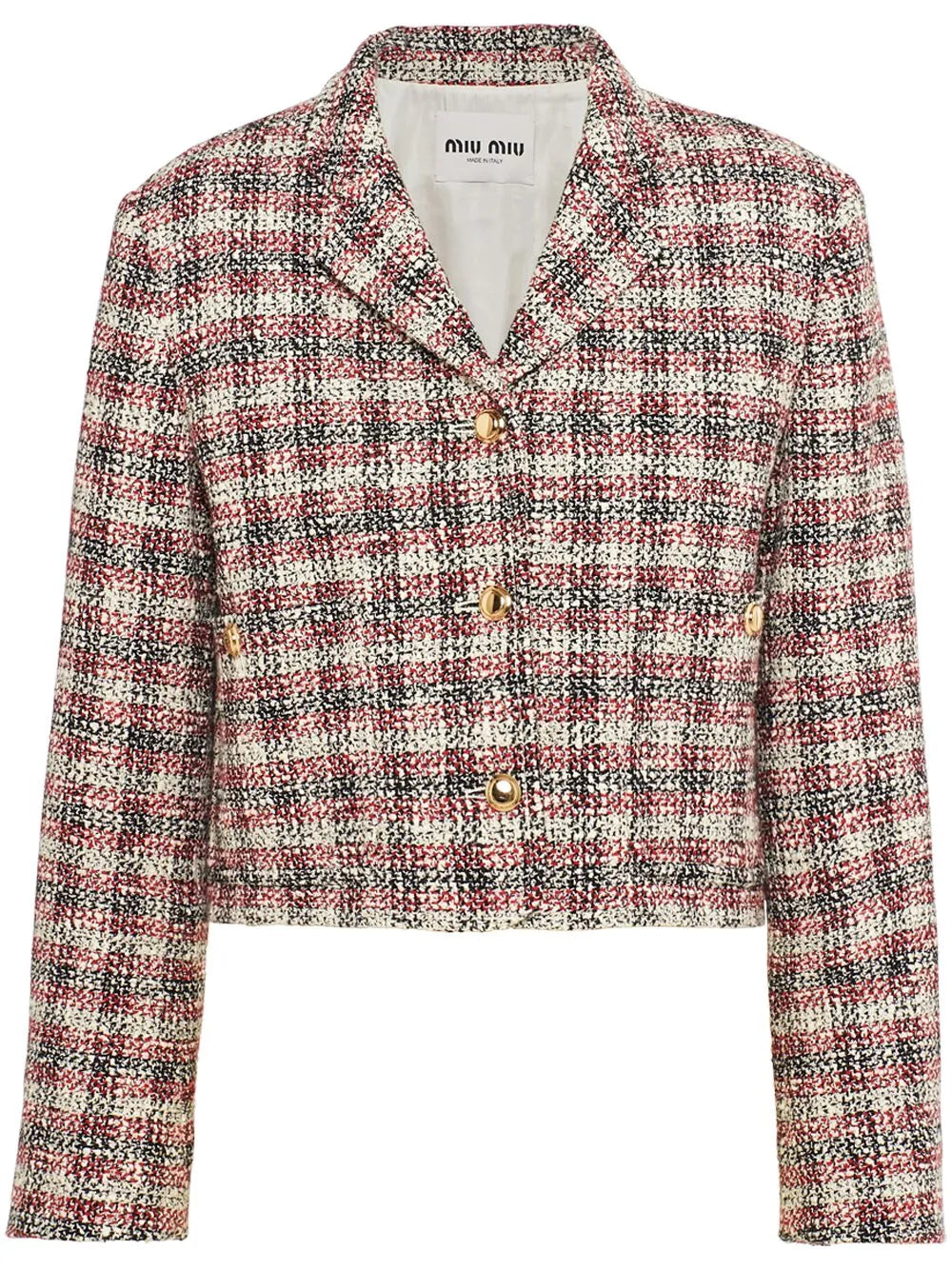 Checked Single-Breasted Jacket