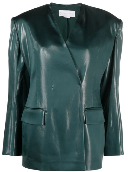 Asymmetric V-Neck Blazer