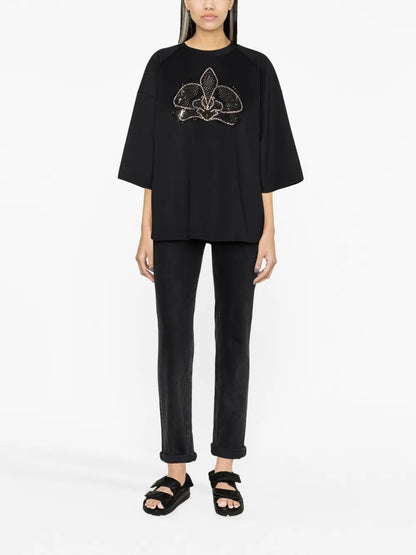 Crystal-Embellished Short-Sleeved T-Shirt