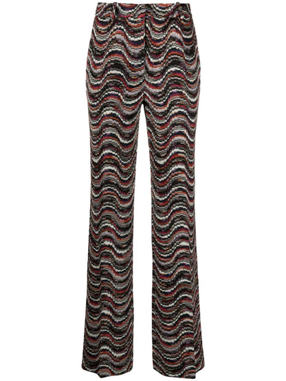Jacquard Straight-Leg Trousers