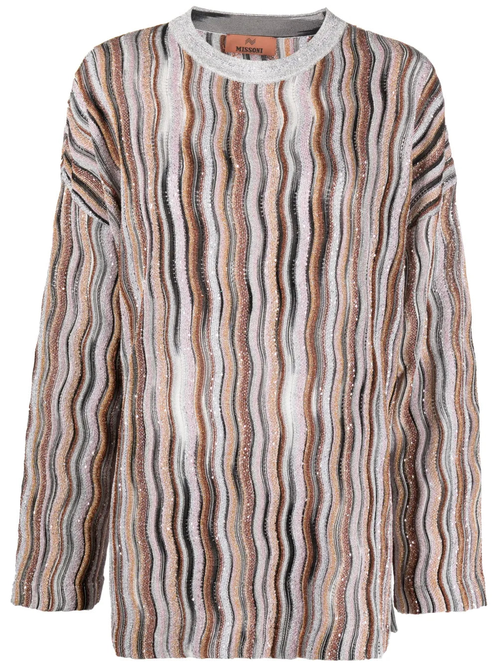 Lurex-Detail Drop-Shoulder Jumper