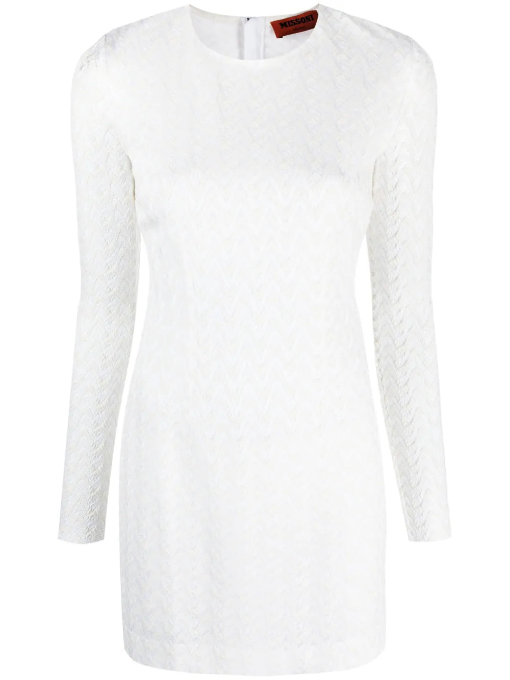 Zigzag Crochet-Knit Minidress