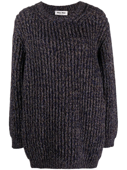 Crew-Neck Virgin-Wool Knitted Jumper