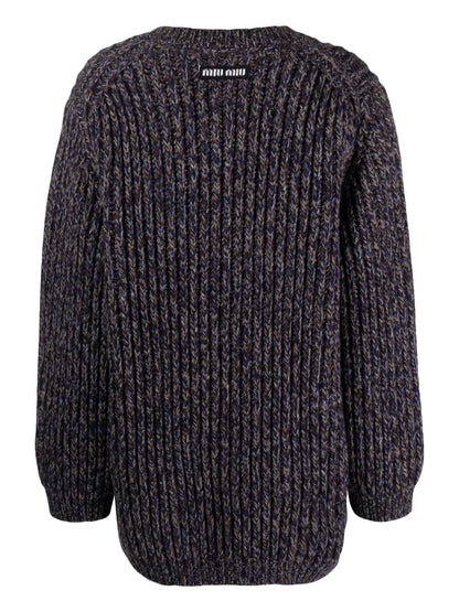 Crew-Neck Virgin-Wool Knitted Jumper