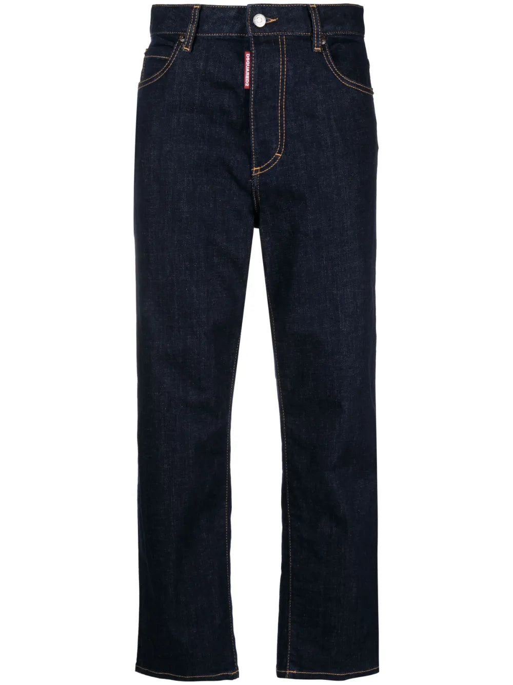 Logo-Patch Straight-Leg Jeans