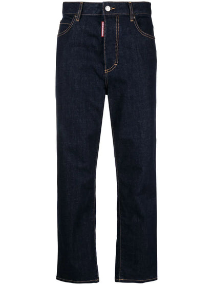 Logo-Patch Straight-Leg Jeans